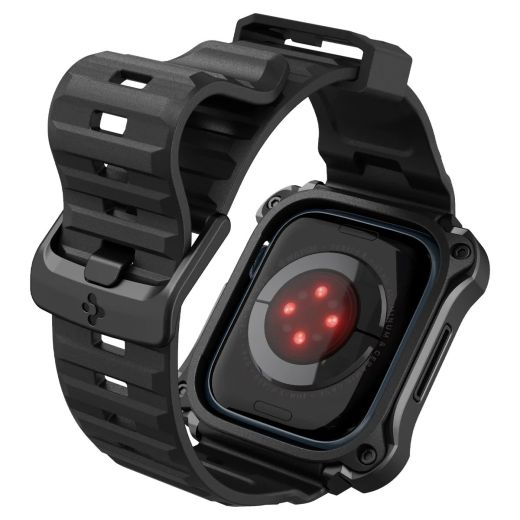 Чехол с ремешком Spigen Tough Armor Pro Metal Black для Apple Watch Series 9 | 8 | 7  45mm (ACS05237)