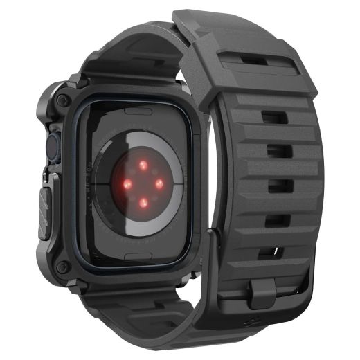 Чехол с ремешком Spigen Tough Armor Pro Metal Black для Apple Watch Series 9 | 8 | 7  45mm (ACS05237)