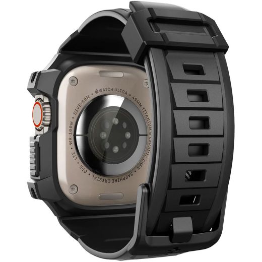 Защитный чехол Spigen Rugged Armor Pro Black для Apple Watch Ultra | Ultra 2 49mm (ACS05460)