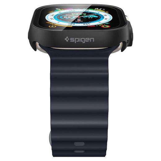 Защитный чехол со стеклом Spigen Thin Fit 360 Black для Apple Watch Ultra | Ultra 2 49mm (ACS05558)