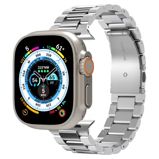 Металевий ремінець SpigenModern Fit 316L Silver для Apple Watch 49mm | 45mm | 44mm | 42mm (AMP06356)