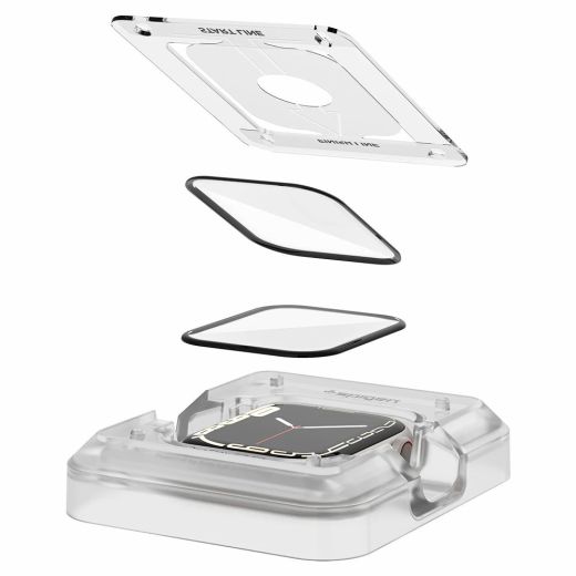 Защитное стекло Spigen Screen Protector ProFlex EZ Fit для Apple Watch Series 9 | 8 | 7 (45mm) 2 Pack (AFL04051)