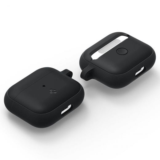 Силиконовый чехол Spigen Silicone Fit Black для Apple AirPods 3 (ASD01984)