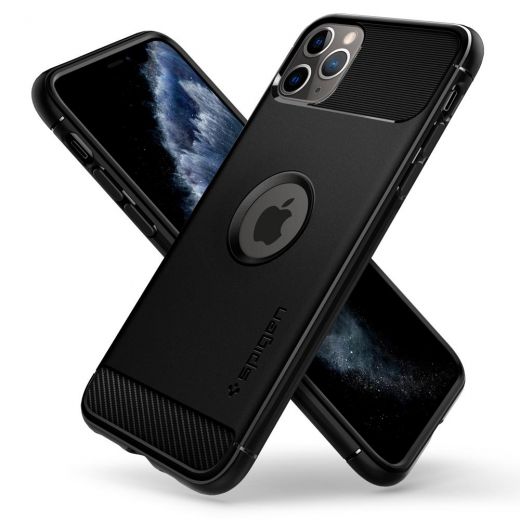 Чехол Spigen Rugged Armor Black для iPhone 11 Pro Max