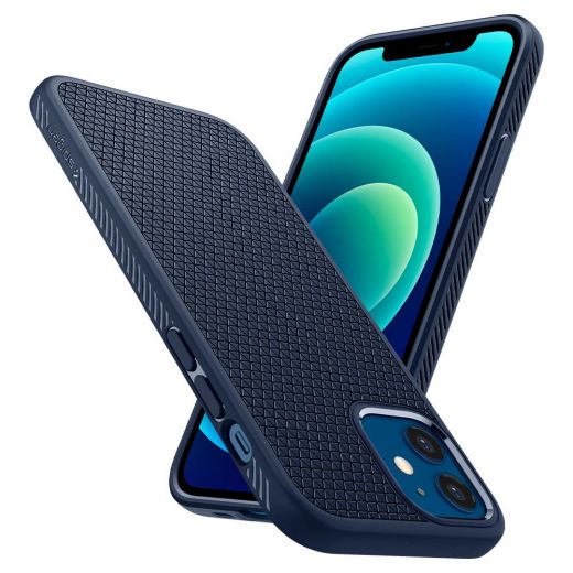 Чехол Spigen Liquid Air Navy Blue для iPhone 12 | 12 Pro