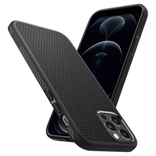 Чехол Spigen Liquid Air Matte Black для iPhone 12 | 12 Pro (ACS01701)