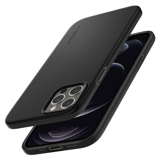 Чехол Spigen Thin Fit Black для iPhone 12 | 12 Pro (ACS01696)