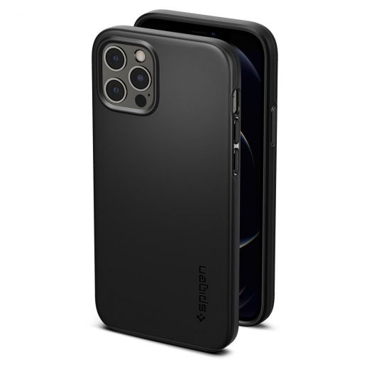 Чехол Spigen Thin Fit Black для iPhone 12 | 12 Pro (ACS01696)