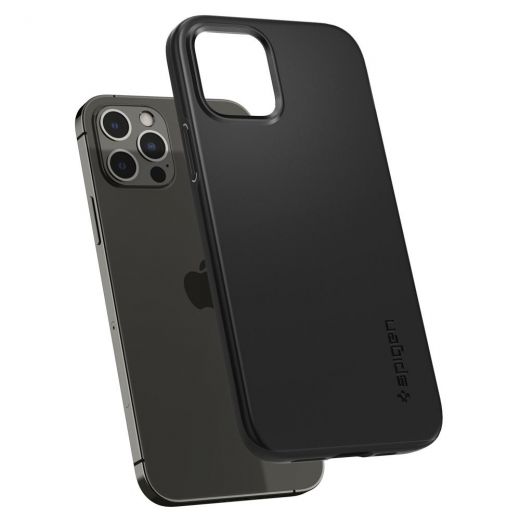 Чохол Spigen Thin Fit Black для iPhone 12 | 12 Pro (ACS01696)