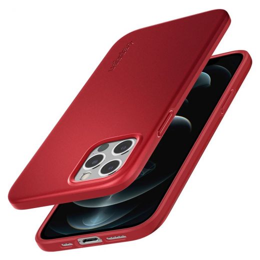 Чехол Spigen Thin Fit Red для iPhone 12 | 12 Pro