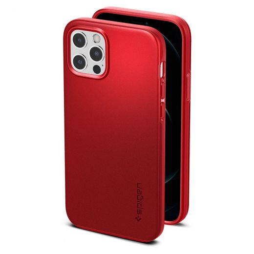 Чехол Spigen Thin Fit Red для iPhone 12 | 12 Pro