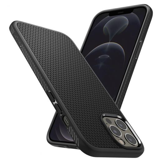 Чехол Spigen Liquid Air Matte Black для iPhone 12 Pro Max (ACS01617)