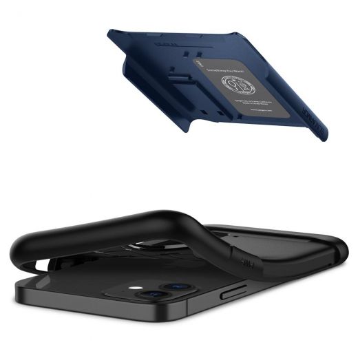 Чохол Spigen Slim Armor Navy Blue для iPhone 12 mini (ACS01547)