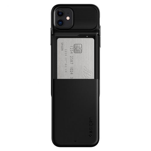 Чехол Spigen Slim Armor Wallet Black для iPhone 12 mini (ACS01549)