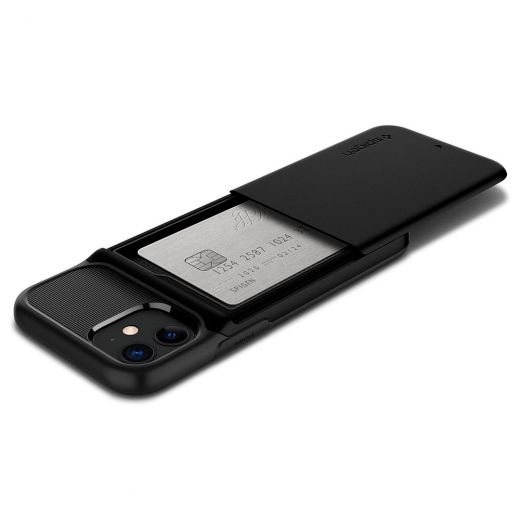 Чехол Spigen Slim Armor Wallet Black для iPhone 12 mini (ACS01549)