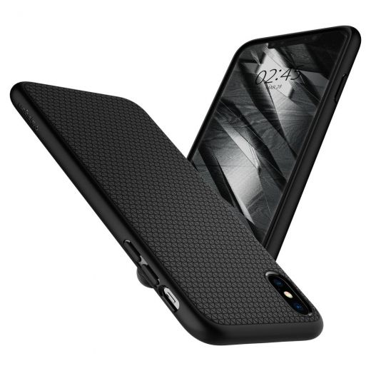 Чохол Spigen Liquid Air Matte Black для iPhone XS
