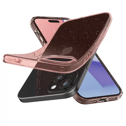 Чехол Spigen Liquid Crystal Glitter Rose Quartz для iPhone 15 (ACS06789)