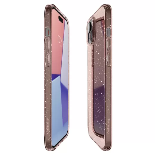 Чехол Spigen Liquid Crystal Glitter Rose Quartz для iPhone 15 (ACS06789)