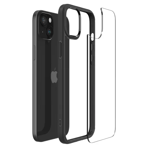 Прозрачный чехол Spigen Ultra Hybrid Matte Black для iPhone 15 Plus (ACS06657)