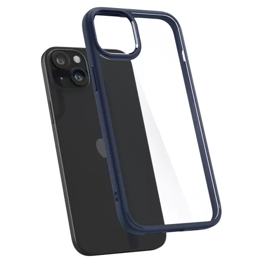 Прозрачный чехол Spigen Ultra Hybrid Navy Blue для iPhone 15 (ACS06801)