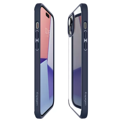 Прозрачный чехол Spigen Ultra Hybrid Navy Blue для iPhone 15 (ACS06801)