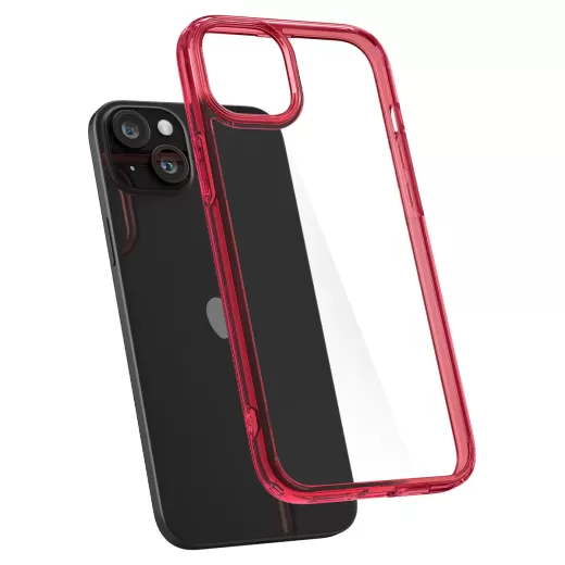 Прозрачный чехол Spigen Ultra Hybrid Red Crystal для iPhone 15 (ACS06794)