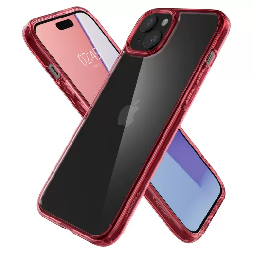 Прозрачный чехол Spigen Ultra Hybrid Red Crystal для iPhone 15 (ACS06794)