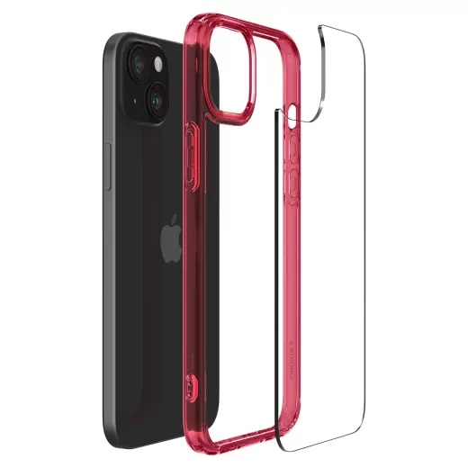 Прозорий чохол Spigen Ultra Hybrid Red Crystal для iPhone 15 Plus (ACS06654)