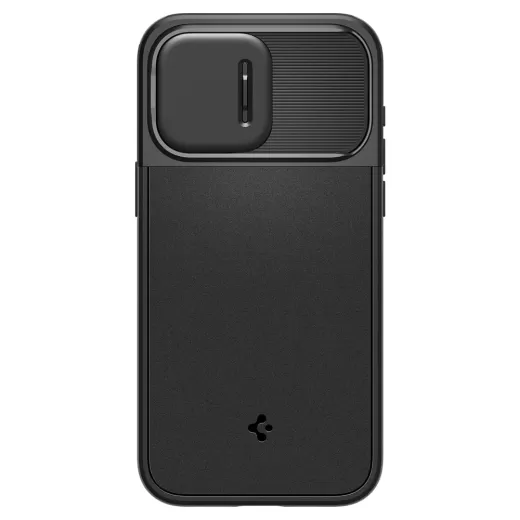 Чехол с защитой камеры Spigen Optik Armor (MagFit) Black для iPhone 15 Pro (ACS06738)