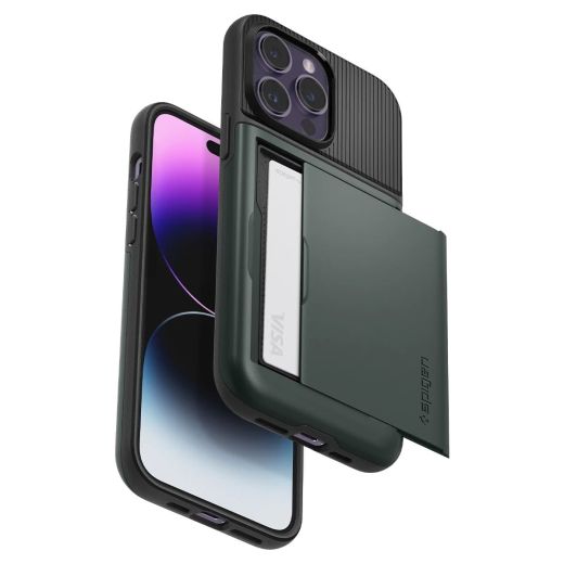 Чехол Spigen Slim Armor CS Abyss Green для iPhone 14 Pro (ACS04983)