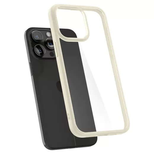 Прозрачный чехол Spigen Ultra Hybrid Mute Beige для iPhone 15 Pro (ACS06712)