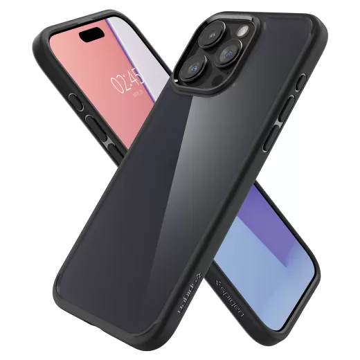 Прозорий чохол Spigen Ultra Hybrid Frost Black для iPhone 15 Pro (ACS06709)