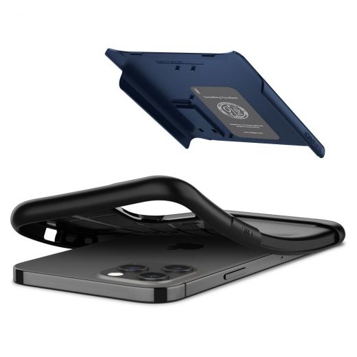 Чохол Spigen Slim Armor Navy Blue для iPhone 12 Pro Max (ACS01481)