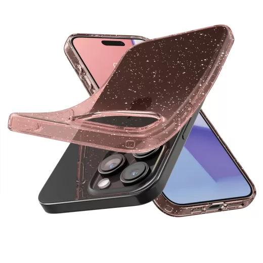 Чехол Spigen Liquid Crystal Glitter Rose Quartz для iPhone 15 Pro (ACS06702)