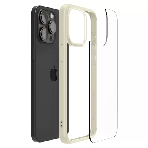 Прозрачный чехол Spigen Ultra Hybrid Mute Beige для iPhone 15 Pro Max (ACS06571)
