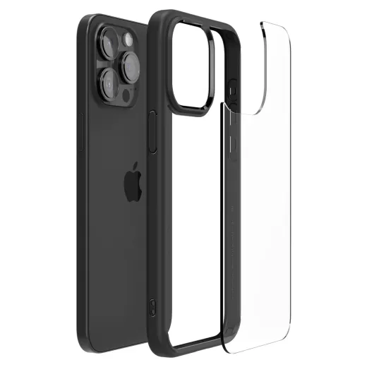 Прозрачный чехол Spigen Ultra Hybrid Matte Black для iPhone 15 Pro Max (ACS06570)