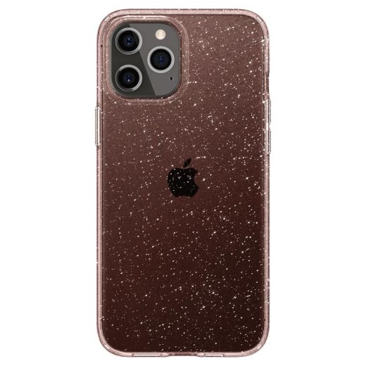 Чохол Spigen Liquid Crystal Glitter Rose Quartz для iPhone 12 | 12 Pro (ACS01699)