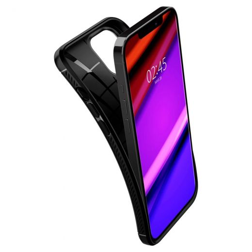 Чохол Spigen Rugged Armor Matte Black для iPhone 12 | 12 Pro (ACS01700)