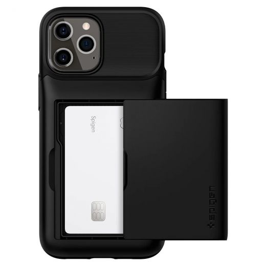 Чохол Spigen Slim Armor Wallet Black для iPhone 12 Pro Max (ACS01483)