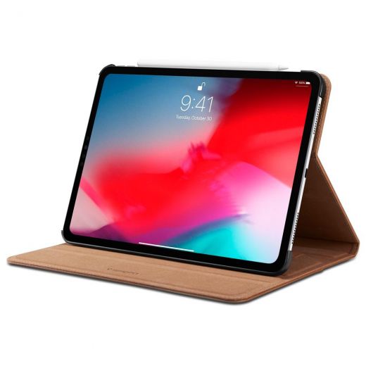 Чехол Spigen Stand Folio (Version 2) Brown для iPad Pro 11" (2018)