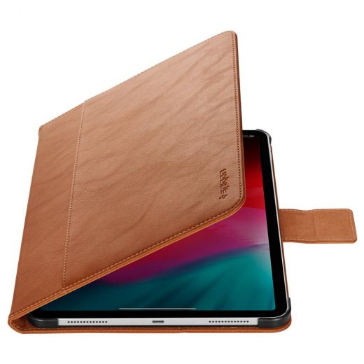 Чехол Spigen Stand Folio (Version 2) Brown для iPad Pro 11" (2018)