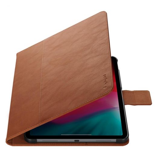 Чохол Spigen Stand Folio Brown для Apple iPad Pro 11" (2018)