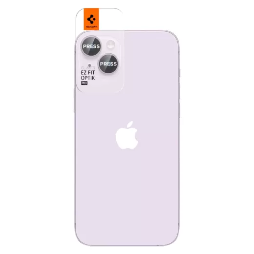 Захисне скло для камери Spigen Optik Pro Lens Protector Purple (2 Pack) для iPhone 15 | 15 Plus | 14 | 14 Plus (AGL05603)