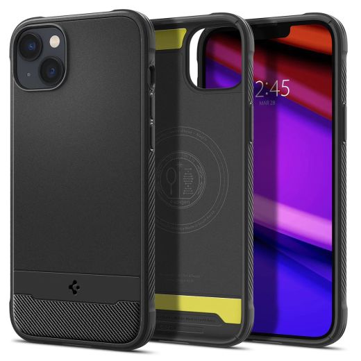 Чехол Spigen Rugged Armor (MagFit) Matte Black для iPhone 14 (ACS05036)