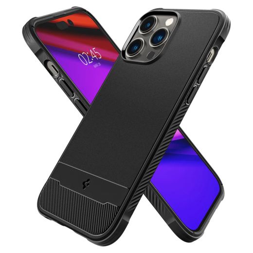 Чехол Spigen Rugged Armor (MagFit) Matte Black для iPhone 14 Pro Max (ACS04812)