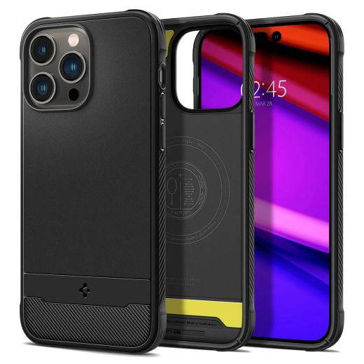 Чехол Spigen Rugged Armor (MagFit) Matte Black для iPhone 14 Pro Max (ACS04812)