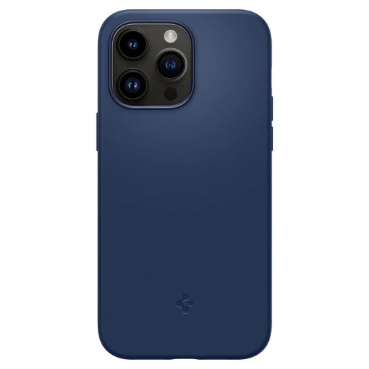 Силіконовий чохол Spigen Silicone Fit (MagFit) Navy Blue для iPhone 14 Pro Max (ACS04847)