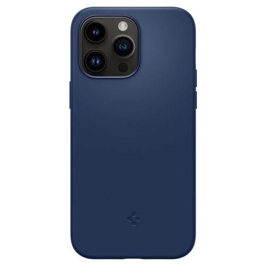 Силиконовый чехол Spigen Silicone Fit (MagFit) Navy Blue для iPhone 14 Pro Max (ACS04847)