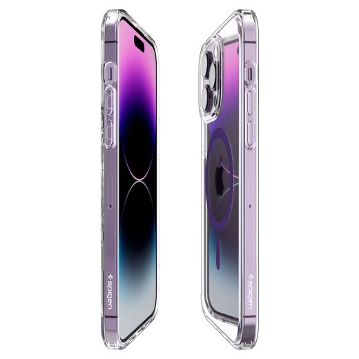 Прозорий чохол Spigen Ultra Hybrid (MagFit) Deep Purple для iPhone 14 Pro Max (ACS05581)