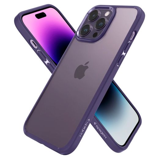 Прозрачный чехол Spigen Ultra Hybrid Deep Purple для iPhone 14 Pro Max (ACS05574)